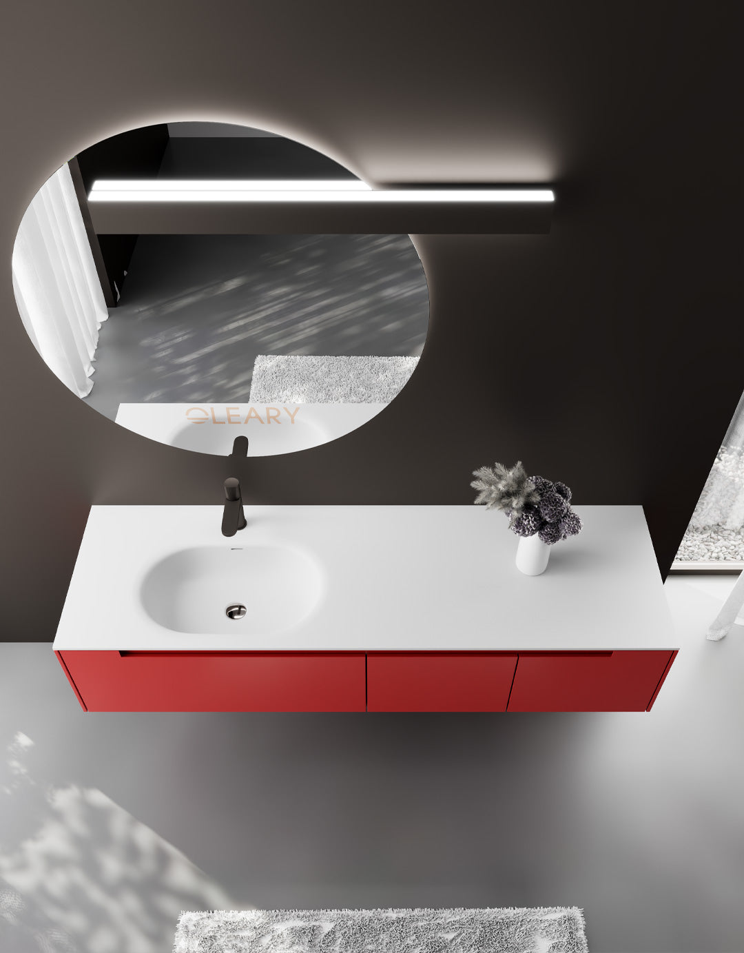 Eco-Friendly Man-Made Stone Vanity Basin – Seamless Design, Elevate Your Bathroom Style