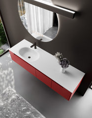 Eco-Friendly Man-Made Stone Vanity Basin – Seamless Design, Elevate Your Bathroom Style