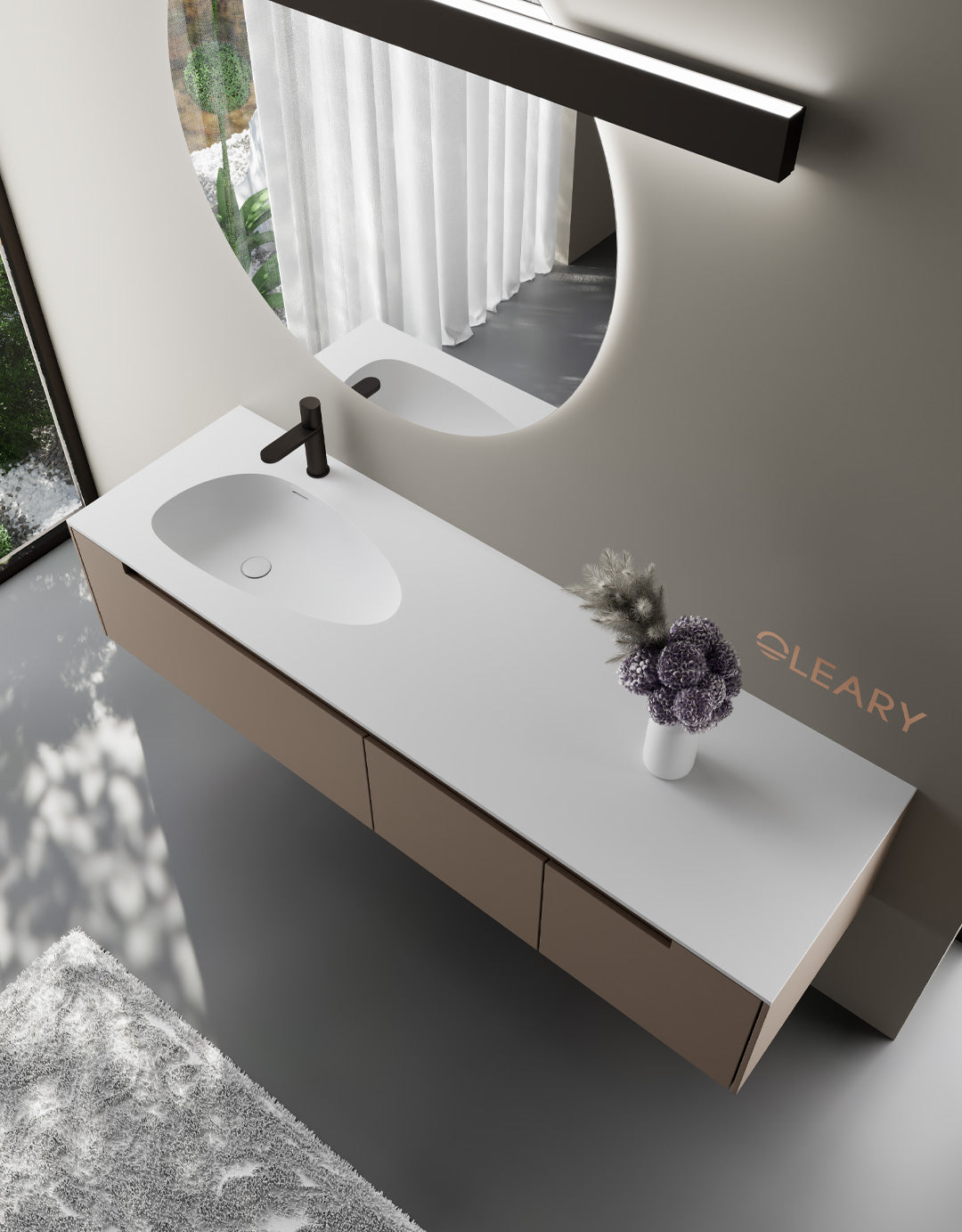 Elegant Man-Made Stone Vanity Basin – Durable & Long-Lasting, Perfect for Modern Bathrooms