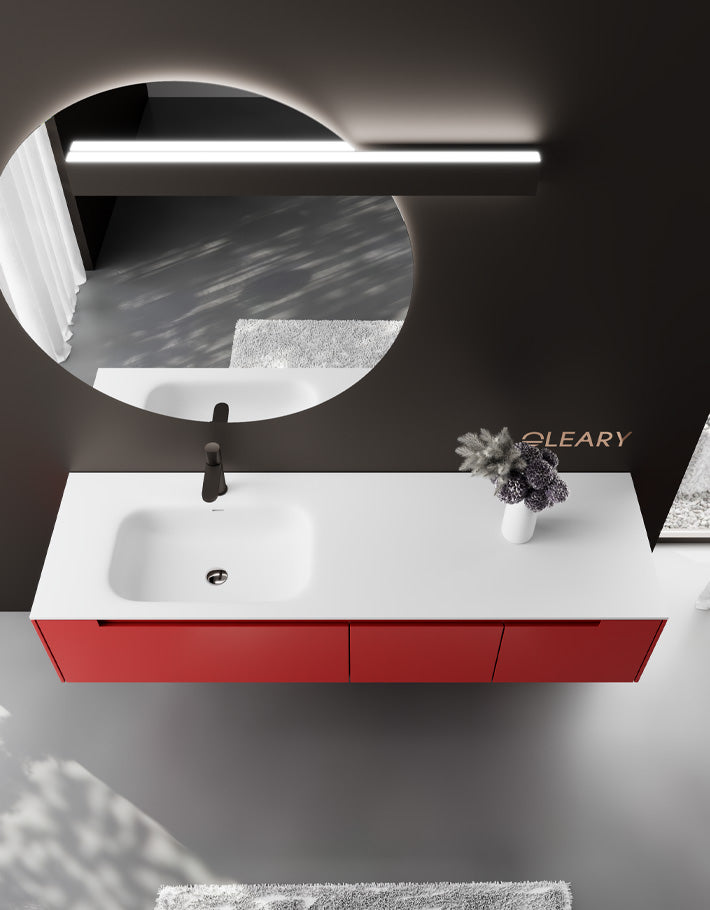 Round Artificial Stone Wash Basin | Modern Minimalist Design, Durable & Easy to Clean, Ideal for Home and Commercial Bathrooms