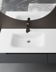 Premium Man-Made Stone Vanity Basin – Essential for Bathroom Renovation, Stylish & Durable