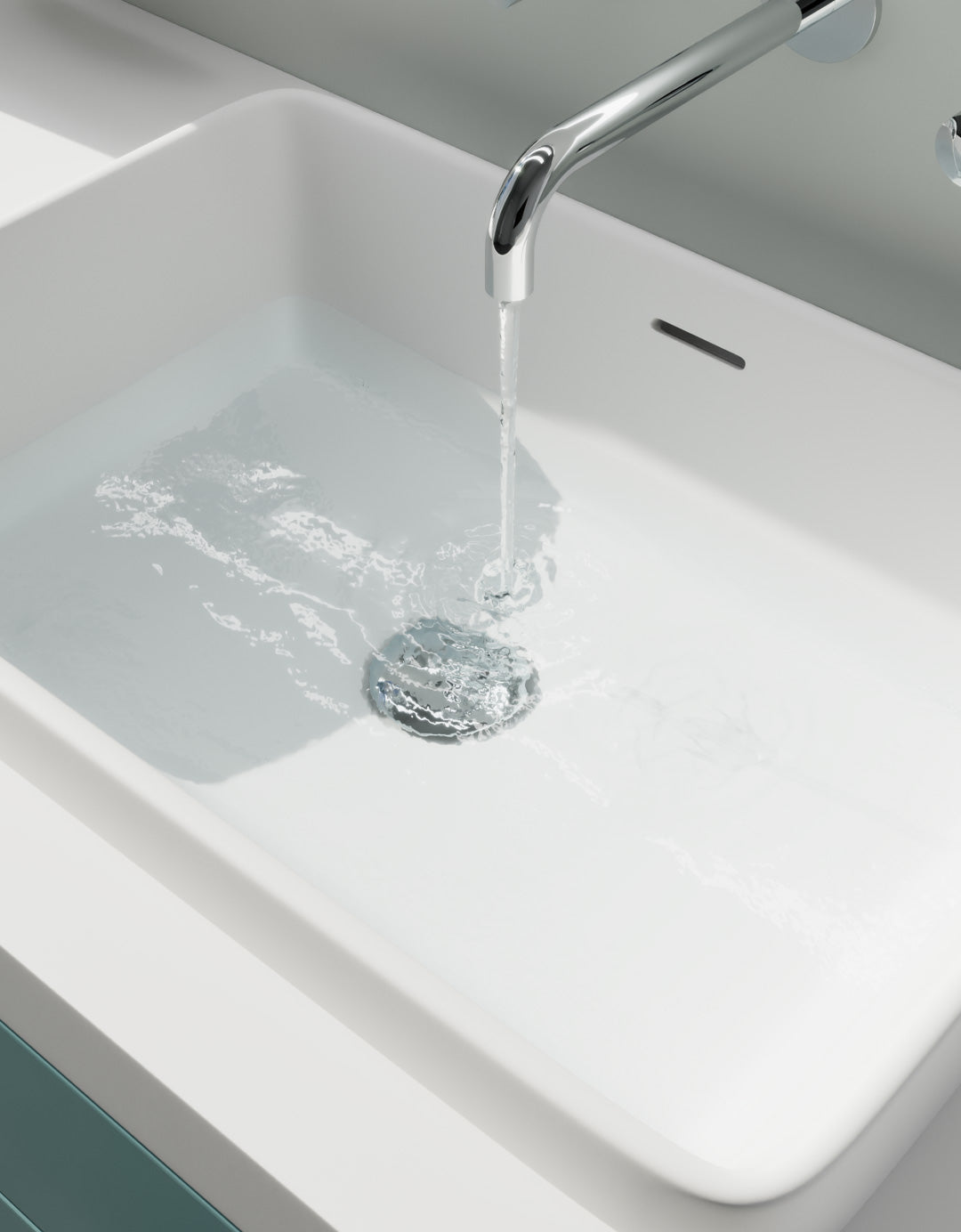 Freestanding Bathroom Cabinet Sink | Minimalist Stone Resin Basin