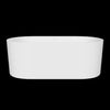 Modern Oval Freestanding Matte White Stone Resin Japanese Soaking Bathtub