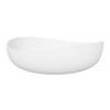 Modern White Matte Freestanding Oval Stone Resin Soaking Bathtub, Minimalist Luxury Design